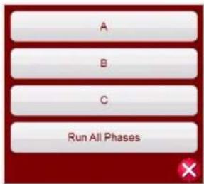A B C Run All Phases