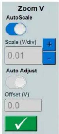 Zoom V AutoScale Scale (V/div) 0.01 Auto Adjust Offset (V) 0.0