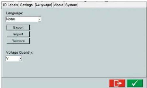 Megger TXL850 - Sprache - 1