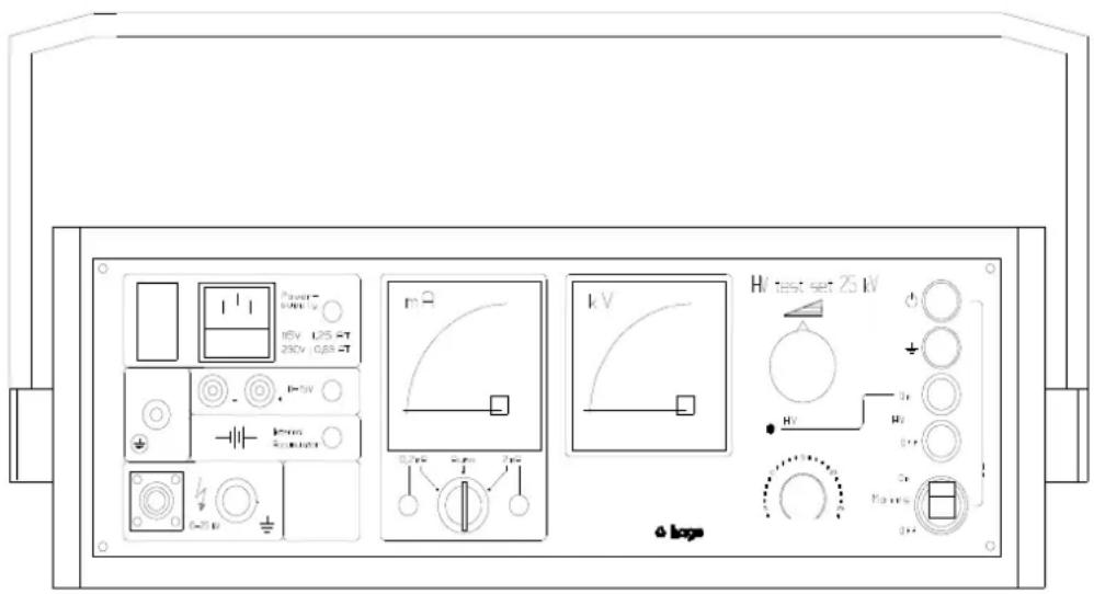 Power 500V 15V 125-4T 250V 0.85-4T R=3V I=200 S=100 kV HV test set 25kV HV 3x HV 0.85 3x M=100 3x Φ loop