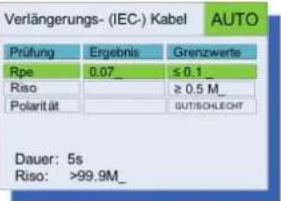 Megger PAT300 - IEC Kabel – automatischer Prüfablauf - 6
