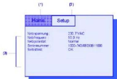 Home Setup Netrapamung: 230.7VAC Netfrequency: 50.9 Hz Netpotential: Normal Seriemummer 1000-743/08/08 11000 Sellatlast: OK (3)