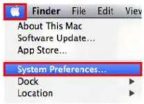 Finder File Edit View About This Mac Software Update... App Store... System Preferences... Dock Location