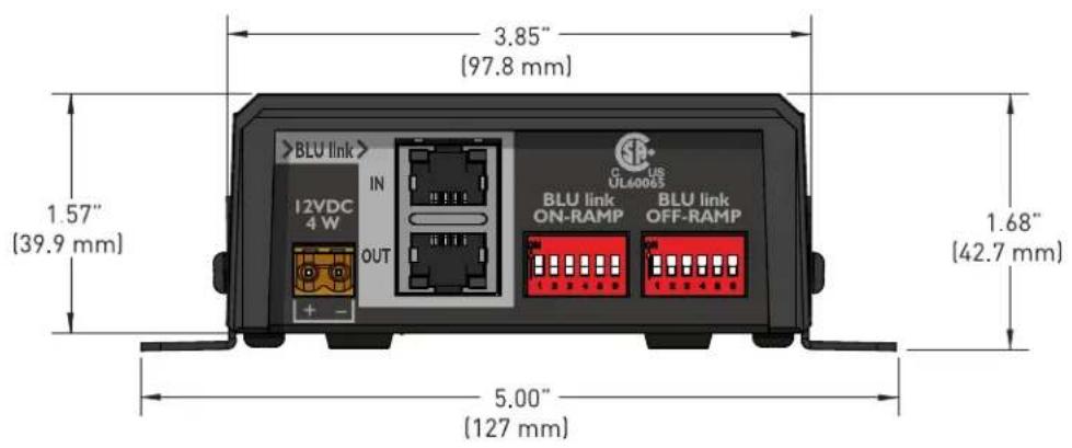 3.85" (97.8 mm) 1.57" (39.9 mm) 5.00" (127 mm) 1.68" (42.7 mm)