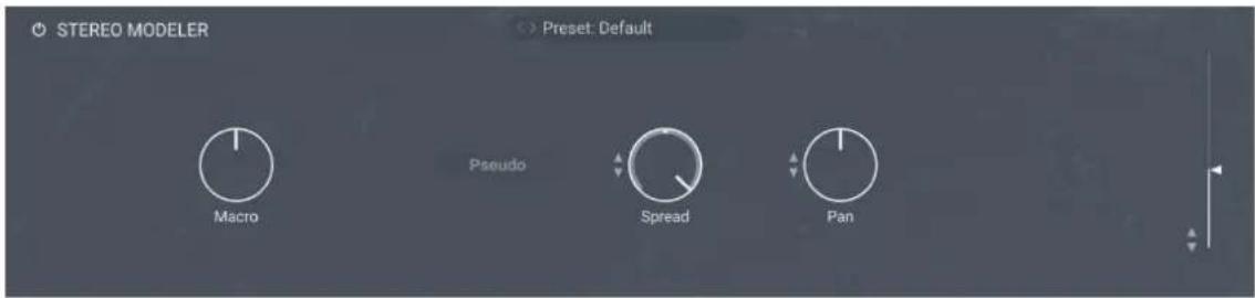 STEREO MODELER Preset: Default Macro Pseudo Spread Pan