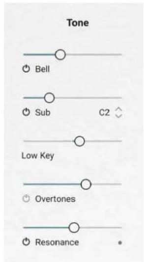 Tone Bell Sub C2 Low Key Overtones Resonance