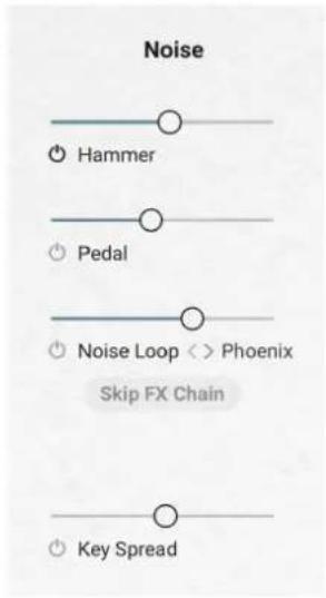 Noise Hammer Pedal Noise Loop < > Phoenix Skip FX Chain Key Spread