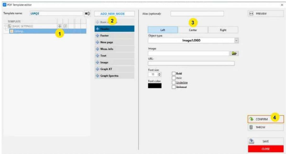 Camille Bauer PQA8000 - Wie erstellt man ein neues Template - 3