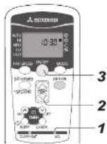 MITSUBISHI SRK25EEC1 - 當前時間的設定方法 - 1