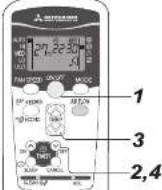 MITSUBISHI SRK25EEC1 - 定時關機運行的操作方法 - 1