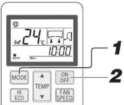 24°C 10:00 AUTO Min MODE TEMP ON OFF HI ECO FAN SPEED 1 2