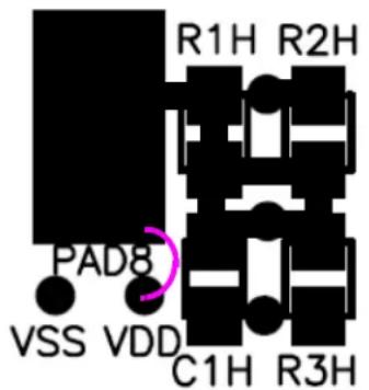 R1H R2H PAD8 VSS VDD C1H R3H