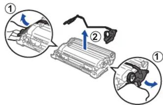 Diagram illustrating a mechanical assembly process with numbered steps and directional arrows indicating motion or movement.