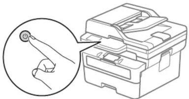BROTHER DCP-L2680DW - Connect the power cord and turn the machine on - 3