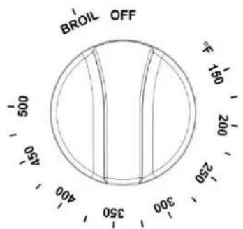 BROIL OFF 500 450 300 250 150 100 50 350 400 300 250