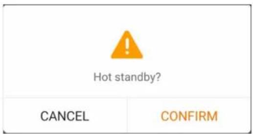 Hot standby? CANCEL CONFIRM