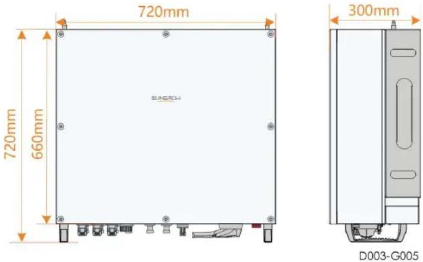 720mm 720mm 660mm SUNGROH 300mm D003-G005