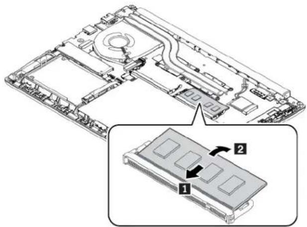 LENOVO ThinkPad E485 - Replacing the memory module - 2