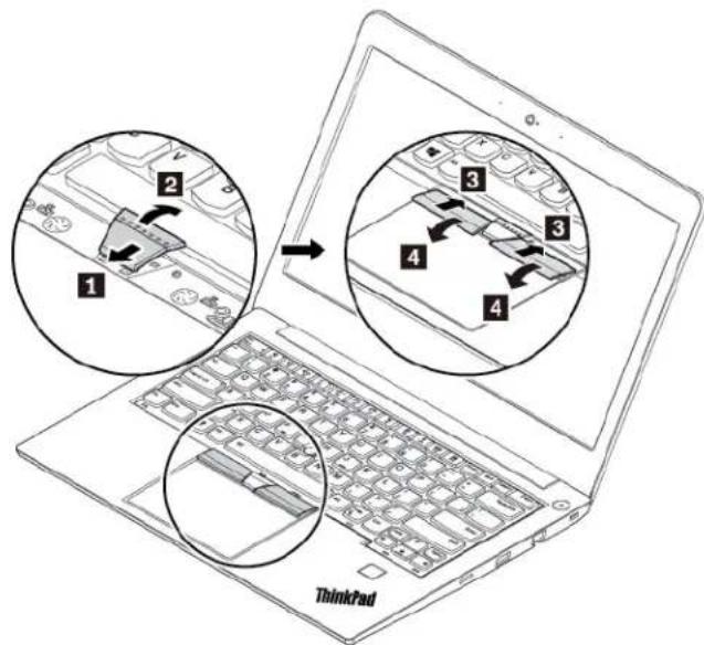 LENOVO ThinkPad E485 - Installing the keyboard - 5