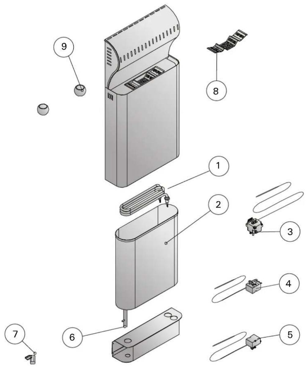 HARVIA SS20 - SPARE PARTS 5. ERSATZTEILE - 1