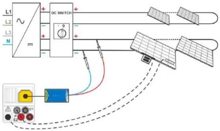 Metrel EurotestPV MI 3108 - Anschlüsse für die Uoc/lsc-Prüfung - 1