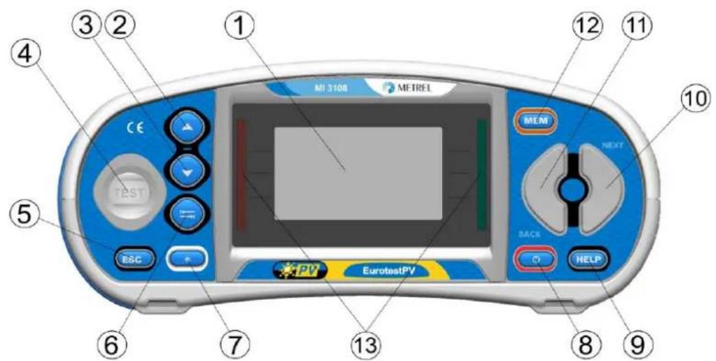 Metrel EurotestPV MI 3108 - Frontplatte - 1