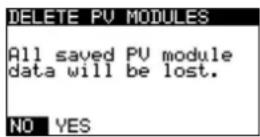 Metrel EurotestPV Lite MI 3109 - Speichermenü PV-Modultyp - 4