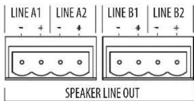 LINE A1 LINE A2 LINE B1 LINE B2 SPEAKER LINE OUT