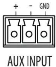 + - GND AUX INPUT