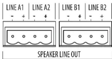 LINE A1 LINE A2 LINE B1 LINE B2 SPEAKER LINE OUT