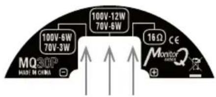 100V-6W 70V-3W 100V-12W 70V-6W 16Ω CE MQ30P MAUSE IN CHINA Monitor Q +