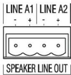 LINE A1 LINE A2 SPEAKER LINE OUT