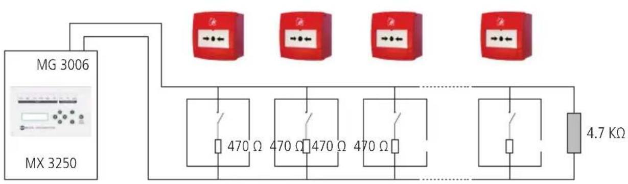 MG 3006 MX 3250 470 Ω 470 Ω 470 Ω 470 Ω 4.7 KΩ