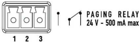 PAGING RELAY 24 V - 500 mA max