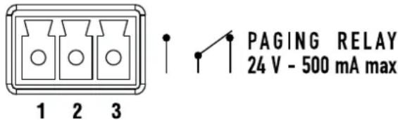 PAGING RELAY 24 V - 500 mA max