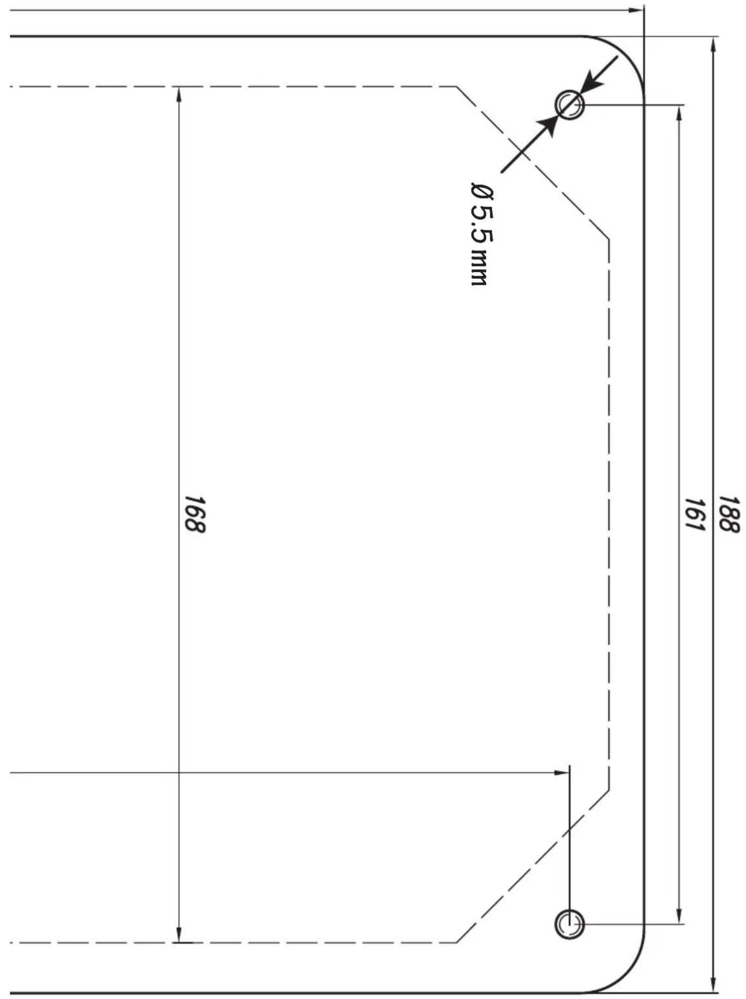 188 161 Ø 5.5 mm 168