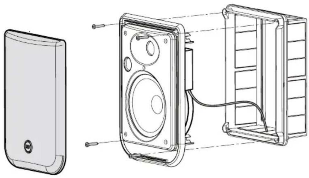 RCF MQ 50i - INSTALLATION ON A FLUSH-MOUNTING BOX TYPE "MULTIBOX" (2 MOD.) BY BTICINO® (CODE 16102) OR EQUIVALENT - 1