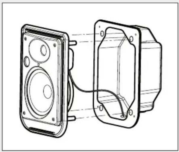 RCF MQ 50i - INSTALLAZIONE SU SCATOLA STANDARD PER IMPIANTI ELETTRICI "MULTIBOX" 2 MODULI (CODICE BTICINO® 16102) O EQUIVALENTE - 2
