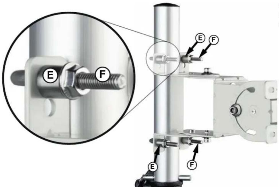 KATHREIN HDS 100 - D Adapter-Hülsen an der Montage-Halterung der BAS 65 montieren - 1