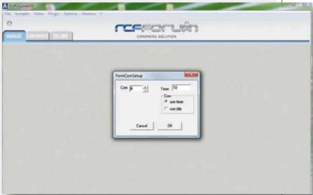 FormComSetup Com 8 Timer 10 COM use timer use idle Cancel OK