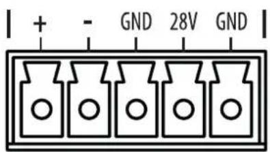 + - GND 28V GND