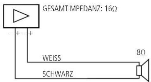 GESAMTIMPEDANZ: 16Ω WEISS SCHWARZ 8Ω