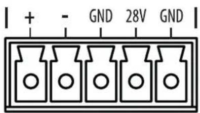 + - GND 28V GND