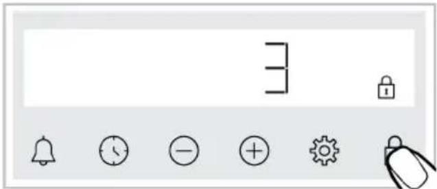 User interface toolbar with numeric input field, lock, bell, clock, minus, plus, gear, and lock icon buttons