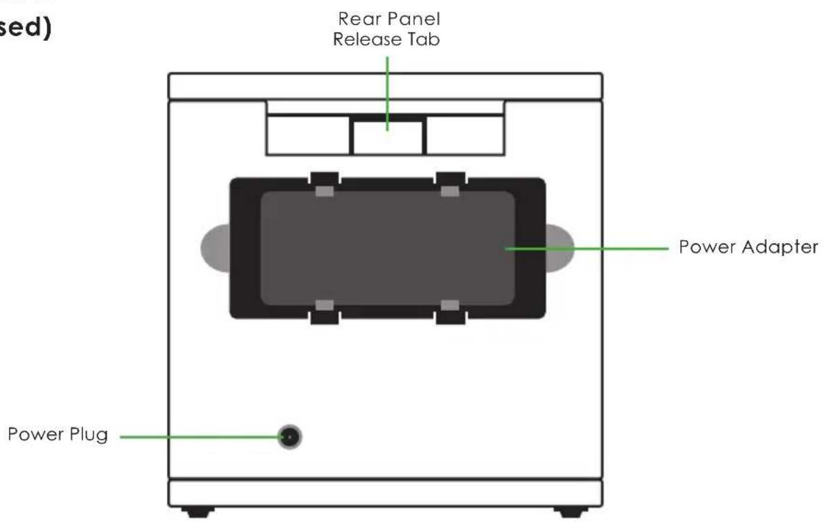 Rear Panel Release Tab Power Adapter Power Plug