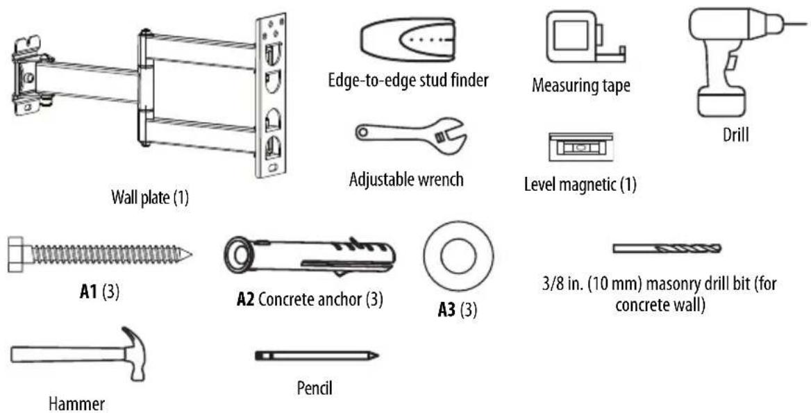 Best Buy BE-MSFM - STEP 5 - Option 2: Install on a solid concrete or concrete block wall - 1
