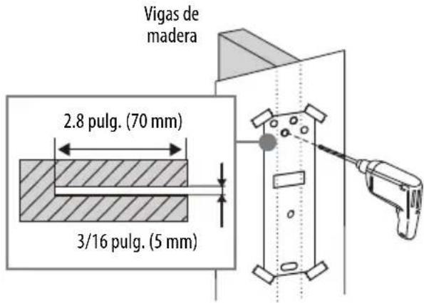 Vigas de madera 2.8 pulg. (70 mm) 3/16 pulg. (5 mm)