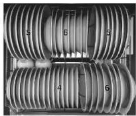Interior view of a coiled industrial structure with numbered components (no visible text or symbols)