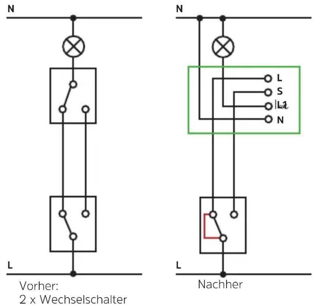 TECHNISAT Dimmer-Einsatz M hellgrau - Anschluss Diagramm - 3
