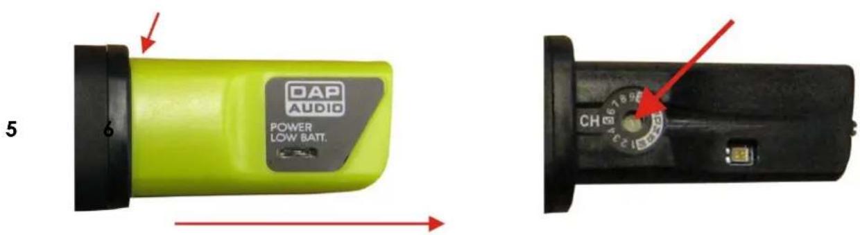 DAP AUDIO POWER LOW BATT. 5 6 CH 12 18 90° 12 18 90°